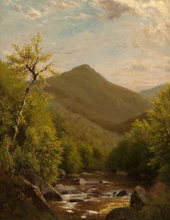 RICHARD WILLIAM HUBBARD (American, 1817-1888) A: RICHARD WILLIAM HUBBARD (American, 1817-1888)A Mountain Stream, 1880Oil on