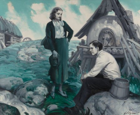 JOHN FORD CLYMER (American, 1907-1989) The Quiet: JOHN FORD CLYMER (American, 1907-1989)The Quiet ManOil on canvas30-1/8