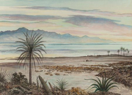 PETER HURD (American, 1904-1984) Las Cruces Bay,: PETER HURD (American, 1904-1984)Las Cruces Bay, CaliforniaWatercolor on pap