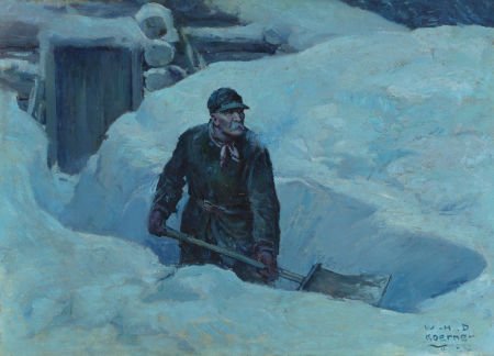 WILLIAM HENRY DETHLEF KOERNER (American, 1878-19: WILLIAM HENRY DETHLEF KOERNER (American, 1878-1938)Shoveling Out, The Saturday Evening