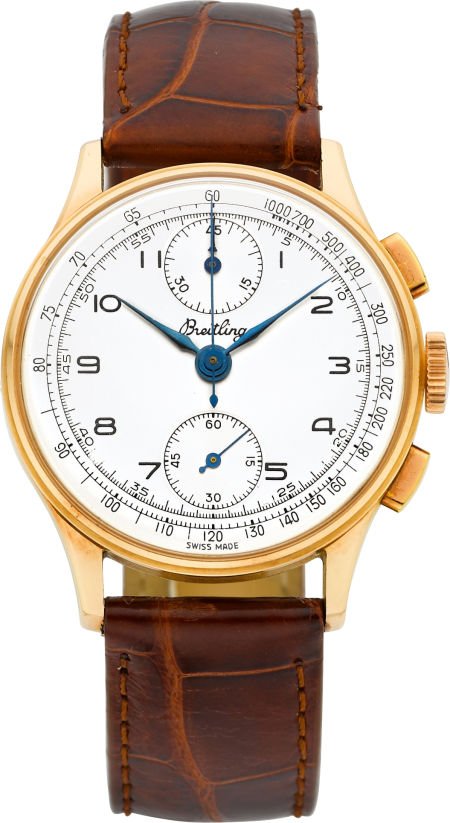 Breitling Ref. 178 Vintage Rose Gold Chronograph: Breitling Ref. 178 Vintage Rose Gold Chronograph, circa 1940's Case: 18k rose gold, 35 mm,