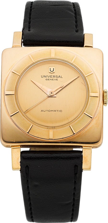 Universal Geneve Pink Gold Vintage Automatic, ci: Universal Geneve Pink Gold Vintage Automatic, circa 1950 Case: No. 1810695, two body, 18k