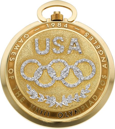 Longines Gold & Diamond Limited Edition Olympic: Longines Gold & Diamond Limited Edition Olympic Pocket Watch New/Old Stock Case:14k yellow