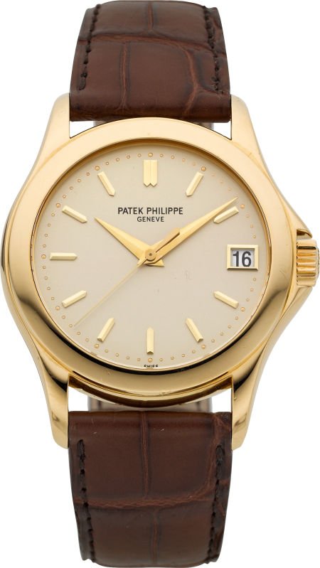 Patek Philippe Ref. 5107J-001 Gold Grand Taille: Patek Philippe Ref. 5107J-001 Gold Grand Taille Calatrava, circa 2007 Case: 18k yellow gol