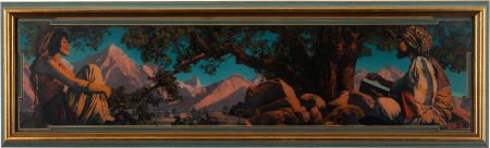 Maxfield Parrish: 1917 Lithograph "The Rubaiyat": Maxfield Parrish: 1917 Lithograph "The Rubaiyat". Printed for the Crane Candy Co. (