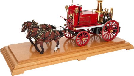 MAXWELL HEMMENS LIVE STEAM SCALE MODEL SHAND MAS: MAXWELL HEMMENS LIVE STEAM SCALE MODEL SHAND MASON TWIN CYLINDER FIRE APPLIANCE 14 x 35 x 9