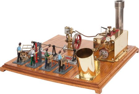 LIVE STEAM FIGURAL MACHINE SHOP TOY Length: 26 i: LIVE STEAM FIGURAL MACHINE SHOP TOY Length: 26 inches (66.0 cm) Well built and restored