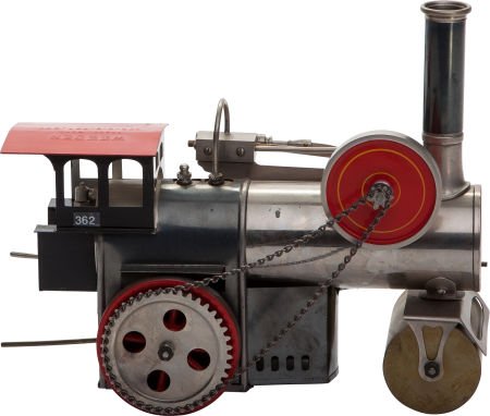 RUSSELL SNYDER LIVE STEAM TOY WEEDEN ROAD ROLLER: RUSSELL SNYDER LIVE STEAM TOY WEEDEN ROAD ROLLER 8-1/2 x 10 x 4-1/2 inches (21.6 x 25.4 x 1