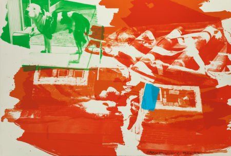 ROBERT RAUSCHENBERG (American, 1925-2008) Rust P: ROBERT RAUSCHENBERG (American, 1925-2008) Rust Pursuit (from the Illegal