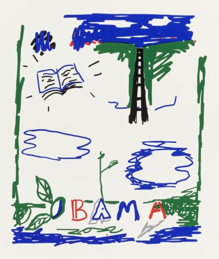 ROBERT GOBER (American, b. 1954) Obama (from the: ROBERT GOBER (American, b. 1954)Obama (from the portfolio Artists for O