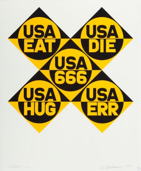 ROBERT INDIANA (American, b. 1928) USA 666 (from: ROBERT INDIANA (American, b. 1928)USA 666 (from the portfolio Decade)</