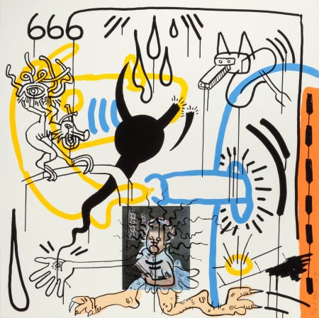 KEITH HARING (American, 1958-1990) Apocalypse #8: KEITH HARING (American, 1958-1990)Apocalypse #8, 1988Screenprint in colors<