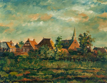 HENK HELMANTEL (Dutch, b. 1945) Late Afternoon,: HENK HELMANTEL (Dutch, b. 1945)Late Afternoon, Westeremden, Holland, 1962Oi
