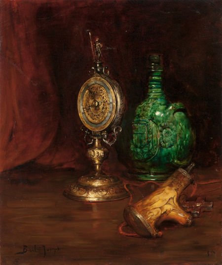 CLAUDE JOSEPH BAIL (French, 1862-1921) Still Lif: CLAUDE JOSEPH BAIL (French, 1862-1921) Still Life with Antiques, 1885 Oil on