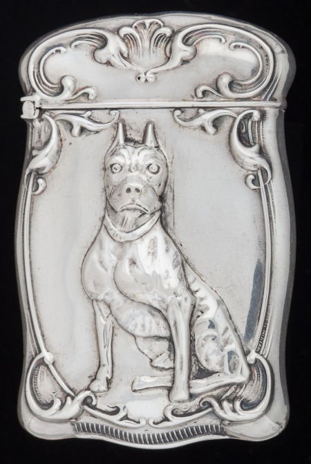 AN AMERICAN SILVER MATCH SAFE, F.S. Gilbert, Nor: AN AMERICAN SILVER MATCH SAFE, F.S. Gilbert, North Attleboro, Massachusetts, circa 1900