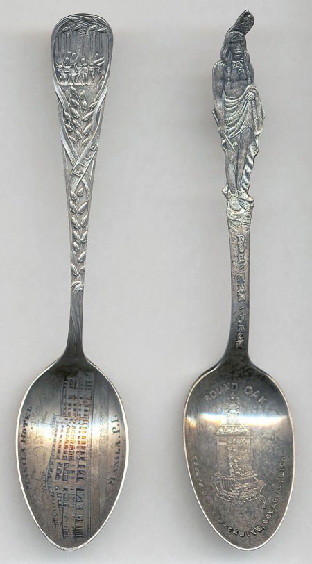 TWO AMERICAN SILVER ADVERTISING SPOONS, Watson C: TWO AMERICAN SILVER ADVERTISING SPOONS, Watson Company, Attleboro, Massachusetts, circa 1
