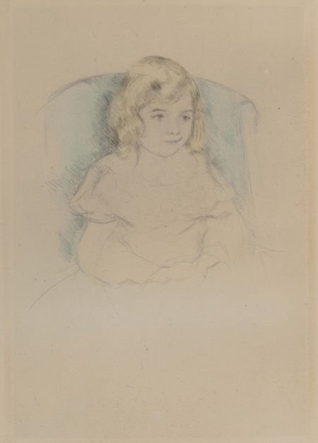 MARY STEVENSON CASSATT (American, 1844-1926) Sar: MARY STEVENSON CASSATT (American, 1844-1926) Sara Smiling, circa 1904 Hand-co
