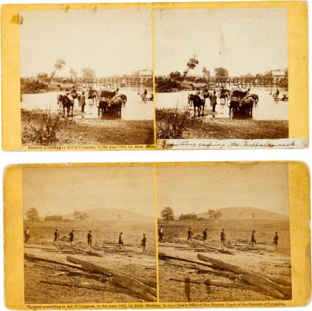 Two Alexander Gardner Stereoviews, circa 1862.: Two Alexander Gardner Stereoviews, circa 1862. Both