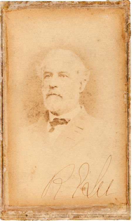 Robert E. Lee Carte de Visite Signed: Robert E. Lee Carte de Visite Signed "R. E. Lee<