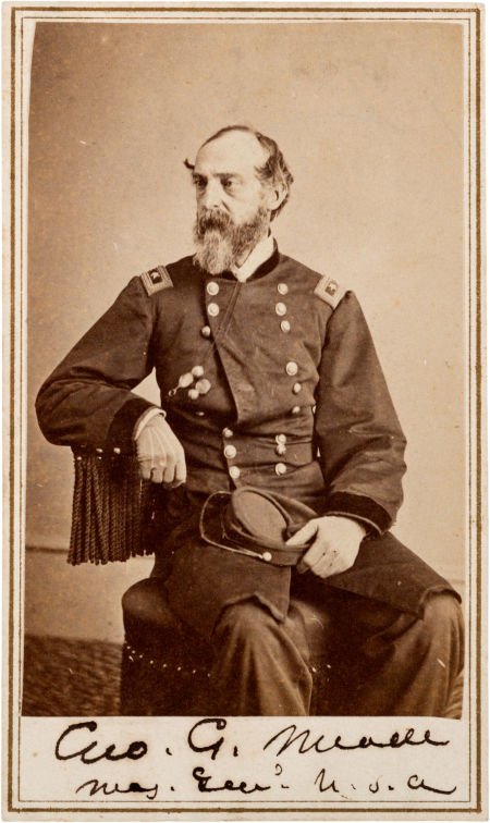 Union Major General George Gordon Meade: Alexand: Union Major General George Gordon Meade: Alexander Gardner Carte de Visite<