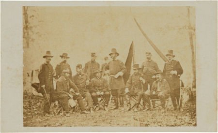 General Ambrose Burnside and Staff Officers Car: General Ambrose Burnside and Staff Officers Carte de Visite, War