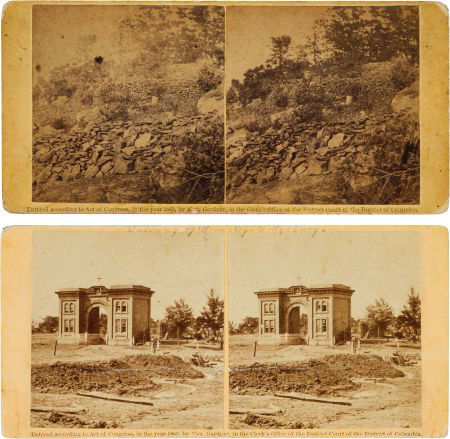 Civil War Stereoviews (Two) of Gettysburg, Penns: Civil War Stereoviews (Two) of Gettysburg, Pennsylvania, by Alexander Gardner. Both light yell