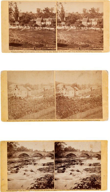 Civil War Stereoview: Three Views of the Antieta: Civil War Stereoview: Three Views of the Antietam Battlefield by Alexander Gardner. All e