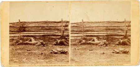[Battle of Antietam]. Stereoview: Confederate So: [Battle of Antietam]. Stereoview: Confederate Soldiers As They Fell at the Battle o