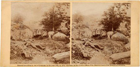 Alexander Gardner "View of Slaughter Pen at Batt: Alexander Gardner "View of Slaughter Pen at Battle of Gettysburg", Stereoview From the 