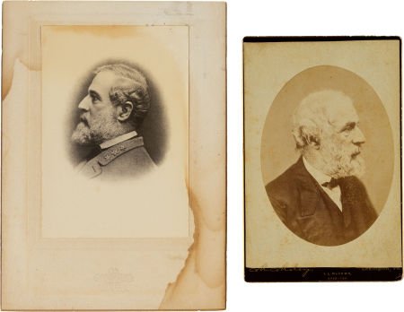 Confederate General Robert E. Lee: Two Studio Ph: Confederate General Robert E. Lee: Two Studio Photographs by M. Miley & Sons, Lexington, Virginia.