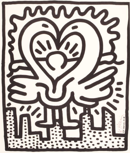KEITH HARING (American, 1958-1990) Untitled No.: KEITH HARING (American, 1958-1990)Untitled No. 243 (poster for Kutztown Co