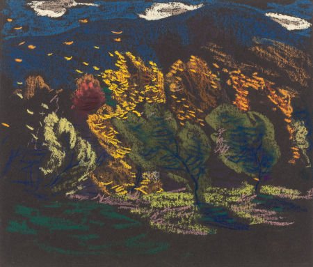 VAN DEARING PERRINE (American, 1869-1955) Expres: VAN DEARING PERRINE (American, 1869-1955) Expressionistic Landscapes (group