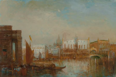 LUCIEN WHITING POWELL (American, 1846-1930) The : LUCIEN WHITING POWELL (American, 1846-1930) The Customs House (or Drogana di Mare), Gran