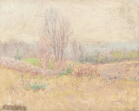 ANSON KENT CROSS (American, 1862-1944) Blooming : ANSON KENT CROSS (American, 1862-1944) Blooming Landscape Oil on board 11