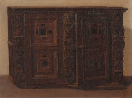 Attributed to FERDINAND THEODOR DOSE (German, 18: Attributed to FERDINAND THEODOR DOSE (German, 1818-1851) Chest of Drawers Oil