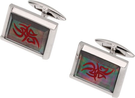 Stephen Webster Men's Mother-of-Pearl, Rock Crys: Stephen Webster Men's Mother-of-Pearl, Rock Crystal Quartz, White Gold Cuff Links 18k whit