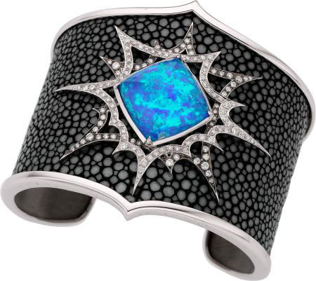 Stephen Webster Diamond, Black Opal, Topaz, Whit: Stephen Webster Diamond, Black Opal, Topaz, White Gold, Stingray Bracelet Murder She Wr