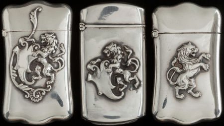 THREE CARTER & HOWE SILVER MATCH SAFES, New York: THREE CARTER & HOWE SILVER MATCH SAFES, New York, New York, circa 1900Marks to two