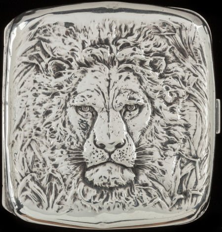 A WEBSTER COMPANY SILVER AND SILVER GILT CIGARET: A WEBSTER COMPANY SILVER AND SILVER GILT CIGARETTE CASE, North Attleboro, Massachusetts,