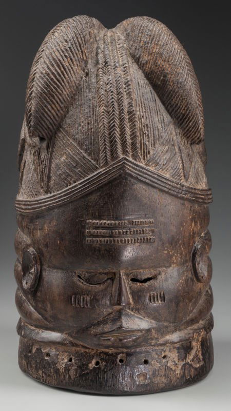 MENDE HELMET MASK FOR SANDE ASSOCIATION (SIERRA: MENDE HELMET MASK FOR SANDE ASSOCIATION(SIERRA LEONE, WESTERN AFRICA) A