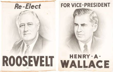 Roosevelt & Wallace: Canvas Banners. (1 of 1)