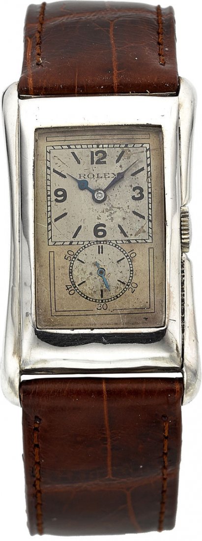 Rolex Sterling Prince Brancard Ref. 1490, circa : Rolex Sterling Prince Brancard Ref. 1490, circa 1930's Case: hallmarked sterling silver, t