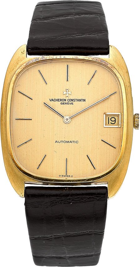 Vacheron Constantin Ref. 44003 Fine Gold Cushion: Vacheron Constantin Ref. 44003 Fine Gold Cushion-Shaped Automatic, circa 1970's Case: 18k