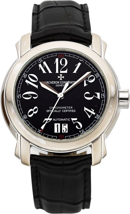 Vacheron Constantin Ref. 42015 White Gold "Malta: Vacheron Constantin Ref. 42015 White Gold "Malta Big-Date" Wristwatch Case: No. 740565, 18