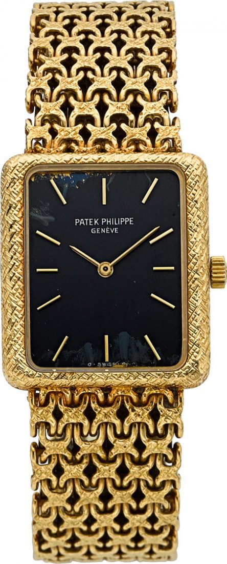 Patek Philippe Ref. 4224 Lady's Gold Bracelet Wa: Patek Philippe Ref. 4224 Lady's Gold Bracelet Watch Case: No. 2760477, three body, 18k yel