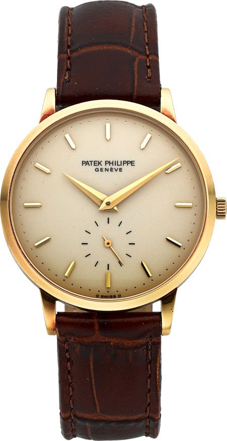 Patek Philippe Ref. 3893 Very Fine 18k Gold Wris: Patek Philippe Ref. 3893 Very Fine 18k Gold Wristwatch, circa 1980 Case: 18k yellow gold,