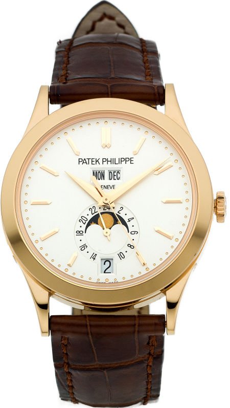 Patek Philippe Ref. 5396R-011 Very Fine Rose Gol: Patek Philippe Ref. 5396R-011 Very Fine Rose Gold Center Seconds Wristwatch With Annual Calendar, Moon