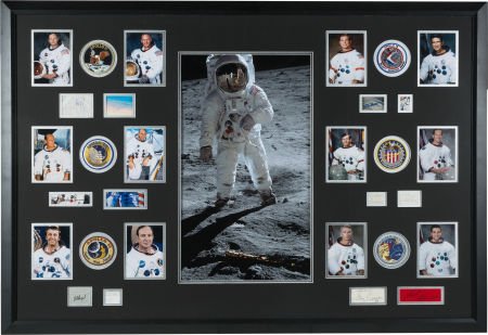 Apollo Moonwalkers: Signatures of All Twelve wit: Apollo Moonwalkers: Signatures of All Twelve with Individual White Spacesuit Color Photos and Mission