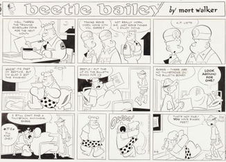 Mort Walker Beetle Bailey Sunday Comic Strip Ori - May 29, 2015 | Heritage Auctions in TX Mort Walker Beetle Bailey Sunday Comic Strip Ori - May 29, 2015 | Heritage Auctions in TX