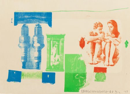 ROBERT RAUSCHENBERG (American, 1925-2008) Romanc: ROBERT RAUSCHENBERG (American, 1925-2008)Romances (Myth), 1977Lithograph in